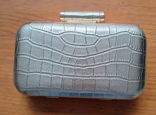 Bolso de fiesta dorado efecto piel