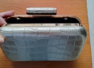 Bolso de fiesta dorado efecto piel