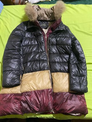 Plumífero Mujer Talla L Negro Multicolor