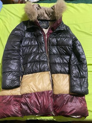 Plumífero Mujer Talla L Negro Multicolor