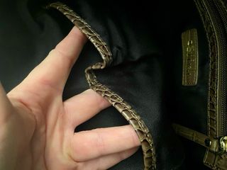 Borsa Studio Pollini marrone stampa cocco