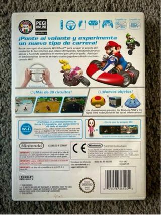 Mario Kart para la consola Wii en su caja+volante