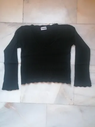 Jersey corto negro punto fino