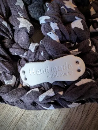 Alfombra redonda hecha a mano multicolor