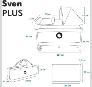 Cuna de viaje plegable