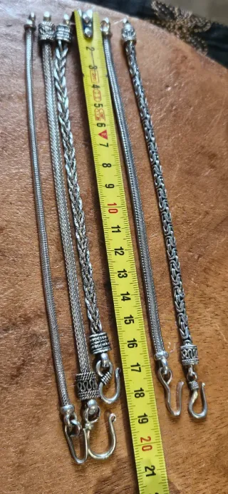 Lotto 9 bracciali argento