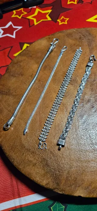 Lotto 9 bracciali argento