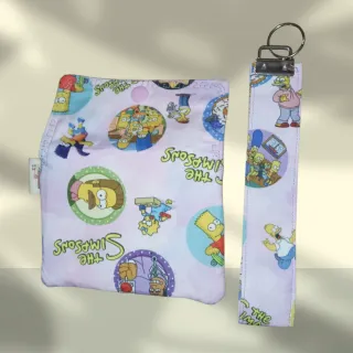 ✨Lote Monedero y Llavero The Simpsons Hecho a Mano