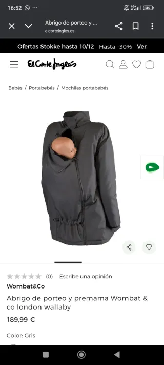 Abrigo invierno porteo negro y turquesa