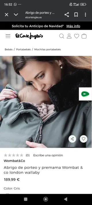 Abrigo invierno porteo negro y turquesa