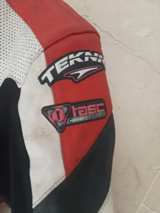 Chaqueta Moto TEKNIC Roja blanca y Negra t= 54