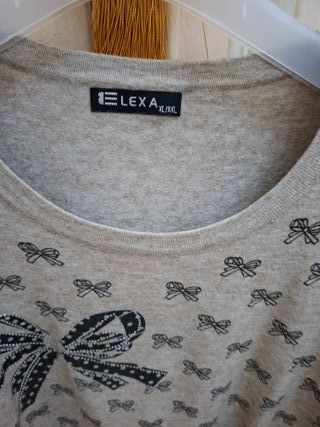 Maglia  beige con fiocchi XXL