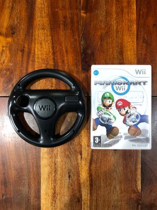 Mario Kart Wii con 1 Volante Wii nero