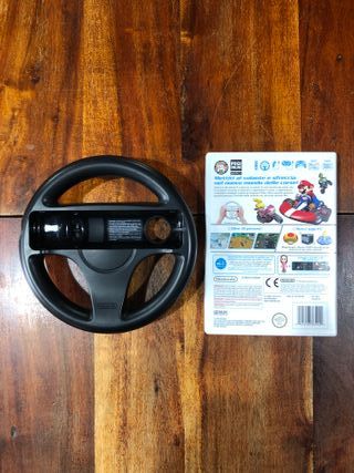 Mario Kart Wii con 1 Volante Wii nero