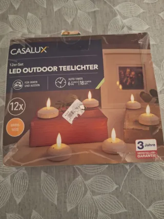 Set 12 LED Tealight Outdoor