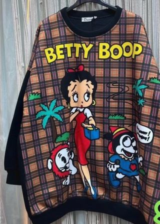 Sudadera Betty Boop cuadros