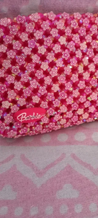 Billetero Barbie Flores Rosa