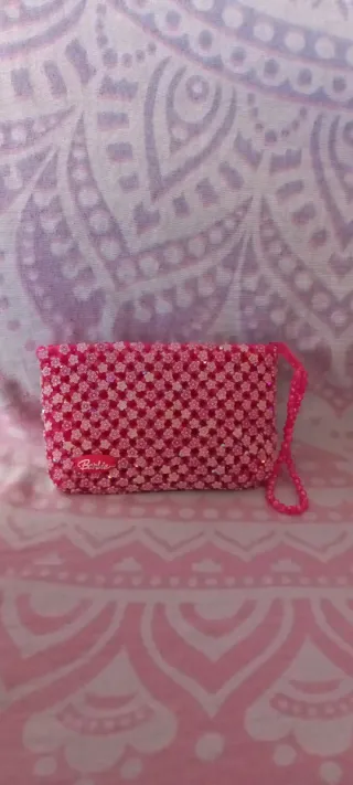 Billetero Barbie Flores Rosa