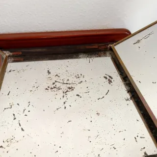 Espejo Tríptico Pared Antiguo