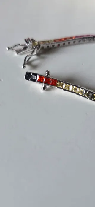 Pulsera Riviere Plata Zafiros Multicolor