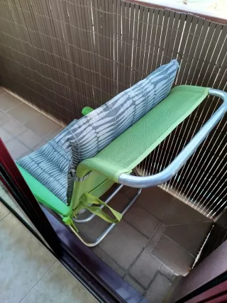 Silla reclinable con colchoneta