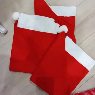 Coprisedie Natalizi Rossi con Pompon