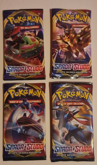 Bustine Pokemon Spada e Scudo ArtSet completoVUOTE