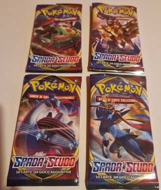 Bustine Pokemon Spada e Scudo ArtSet completoVUOTE