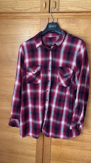 Camisa franela cuadros XXL mujer