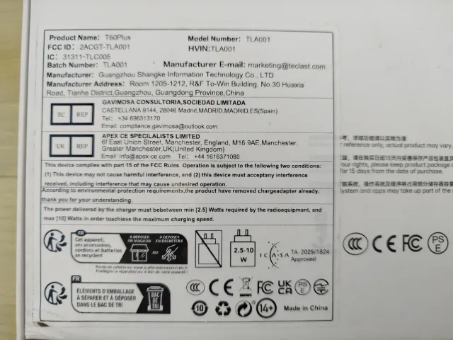 Teclast T60 Plus Tablet. Impecable!!