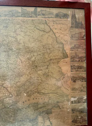 Mapa antiguo Europa 1.05x0.73