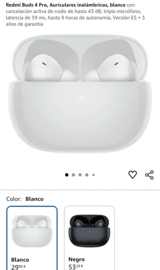Redmi Buds 4 Pro Auriculares Xiaomi Blancos