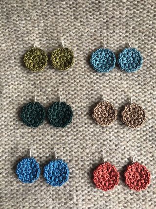 Pendientes Crochet hechos a mano
