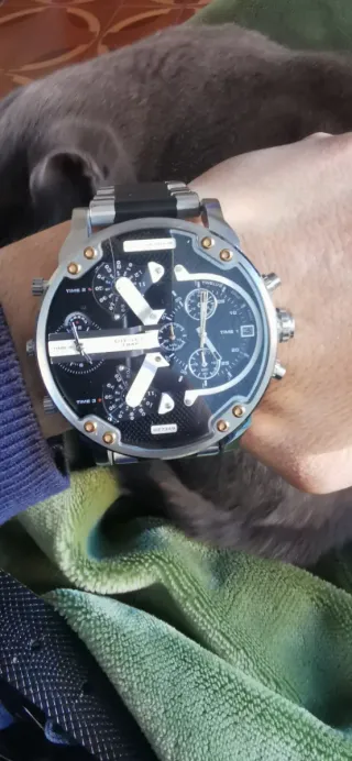 Reloj Diesel Mr Daddy Negro y Plateado