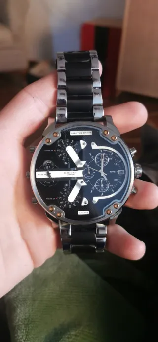 Reloj Diesel Mr Daddy Negro y Plateado