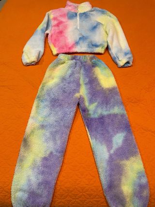 Tuta tie-dye felpata donna