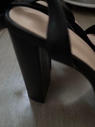 Sandalias de tacón negras