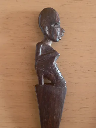 Cuchara Tenedor Madera Kenya África