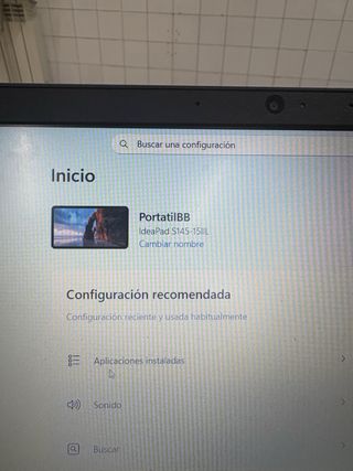 Portátil Lenovo Gris Plata