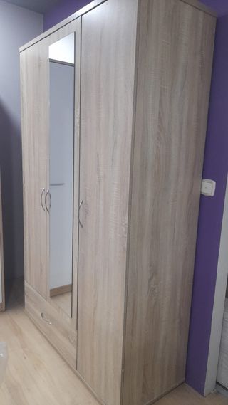 Oferta Precio! #Armario 3 puertas espejo 1 cajón