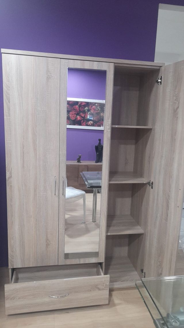 Oferta Precio! #Armario 3 puertas espejo 1 cajón