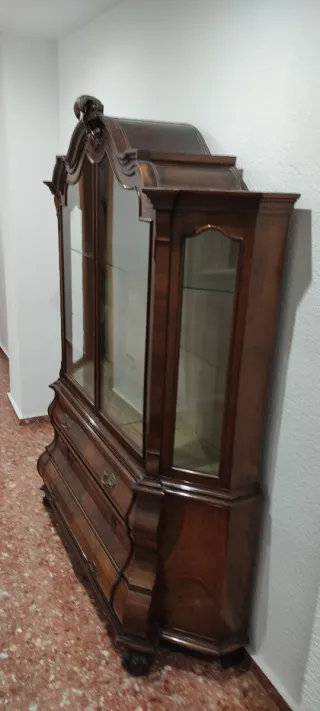 Vitrina antigua madera y cristal