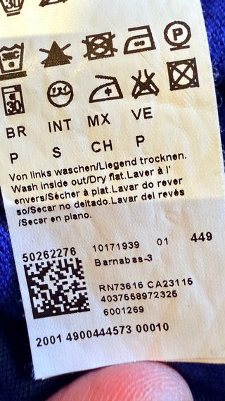 Jersey Boss cuello pico azul Talla S