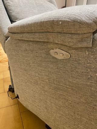 Butaca Eléctrica Reclinable con ayuda. Tela Gris