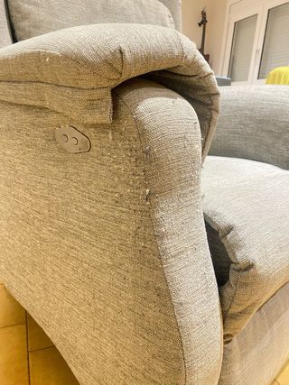 Butaca Eléctrica Reclinable con ayuda. Tela Gris