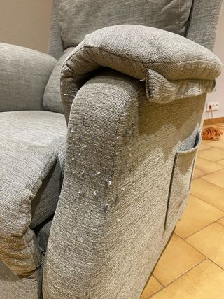 Butaca Eléctrica Reclinable con ayuda. Tela Gris