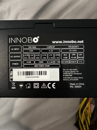Fuente Alimentación Innobo 650W PC