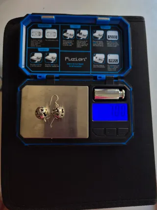 Pendientes Plata 925 Bolas Florales