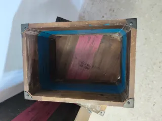 Cajas de madera envejecida apilables