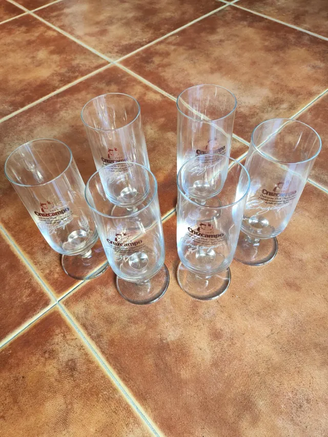6 Copos Cruzcampo Originais + Caixa